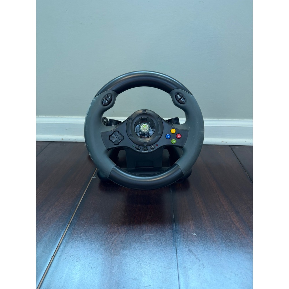 Xbox 360 Wired Racing Wheel Steering Wheel Controller Black Grey